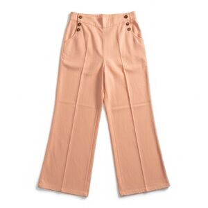 NWOT Land 'N Sea Size Small Peachy Pink Pull On Marine Style Linen Blend Pants